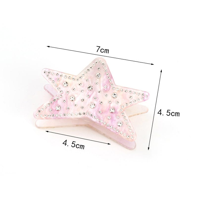 Medium  Pink Starfish Hair Claw | NueShiny