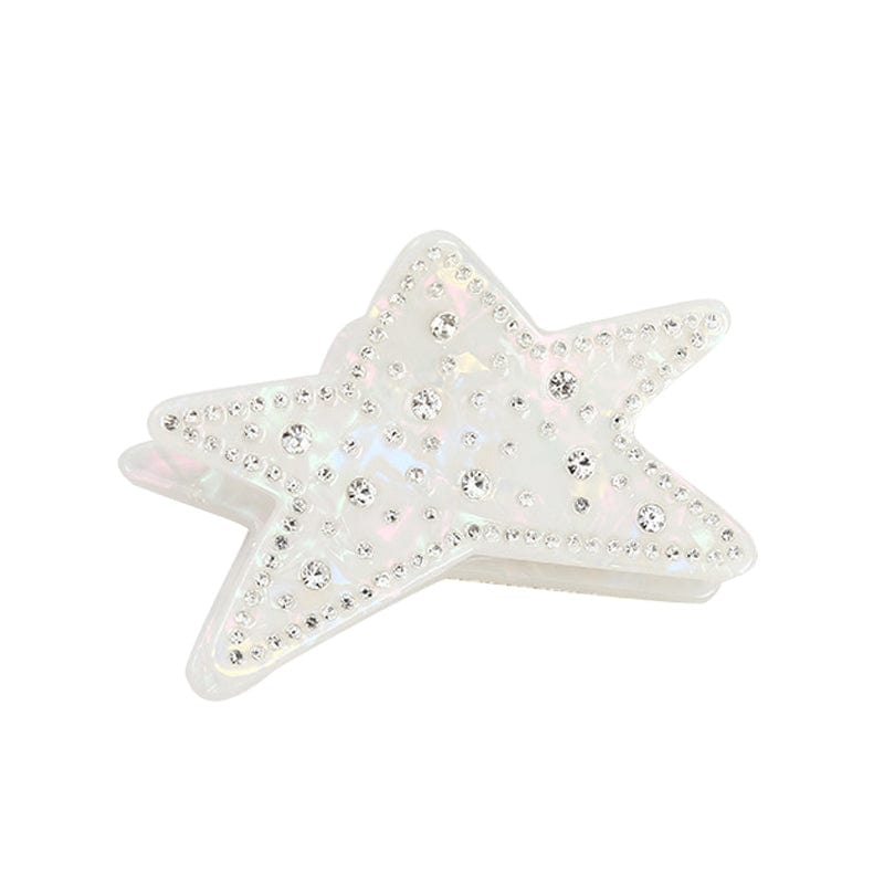 Medium  Milky White Starfish Hair Claw | NueShiny