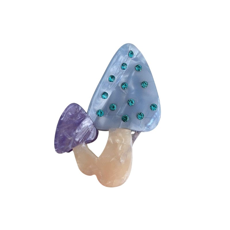 Medium  Light Blue And Purple Mushroom Hair Claw | NueShiny