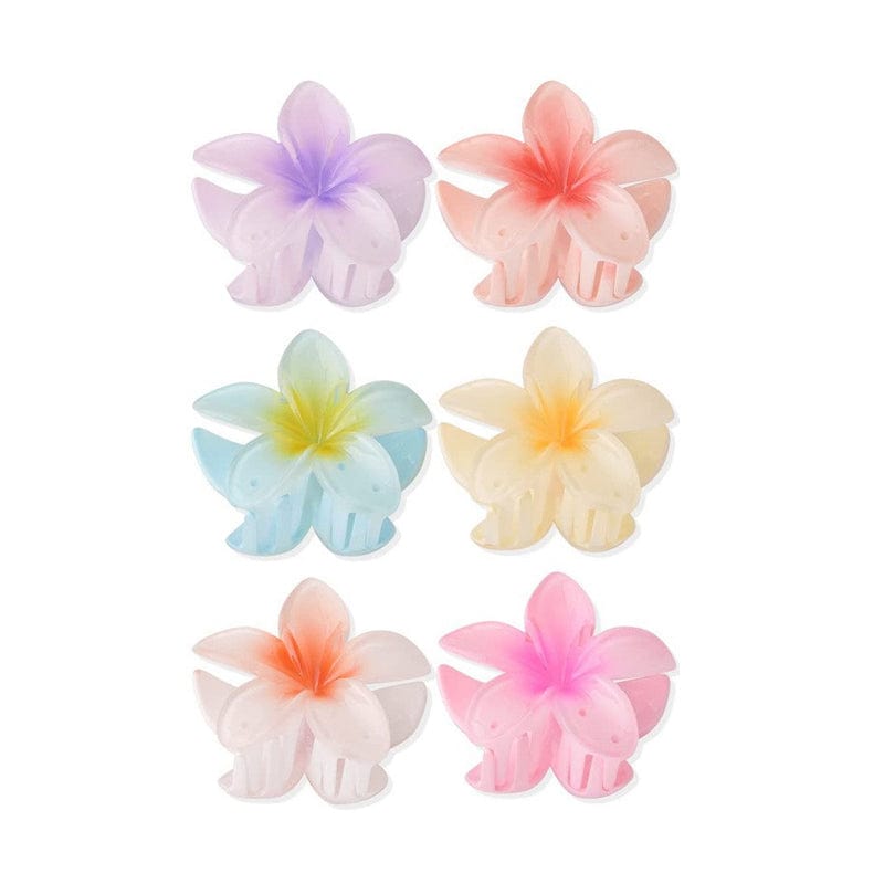 Medium  6pcs Plumeria Hair Claws A | NueShiny