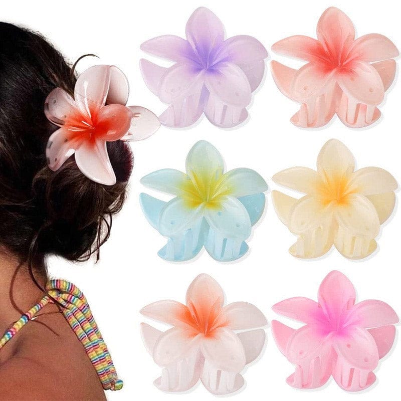 Medium  6pcs Plumeria Hair Claws A | NueShiny