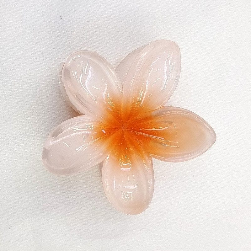 Medium  Orange Plumeria Hair Claw | NueShiny