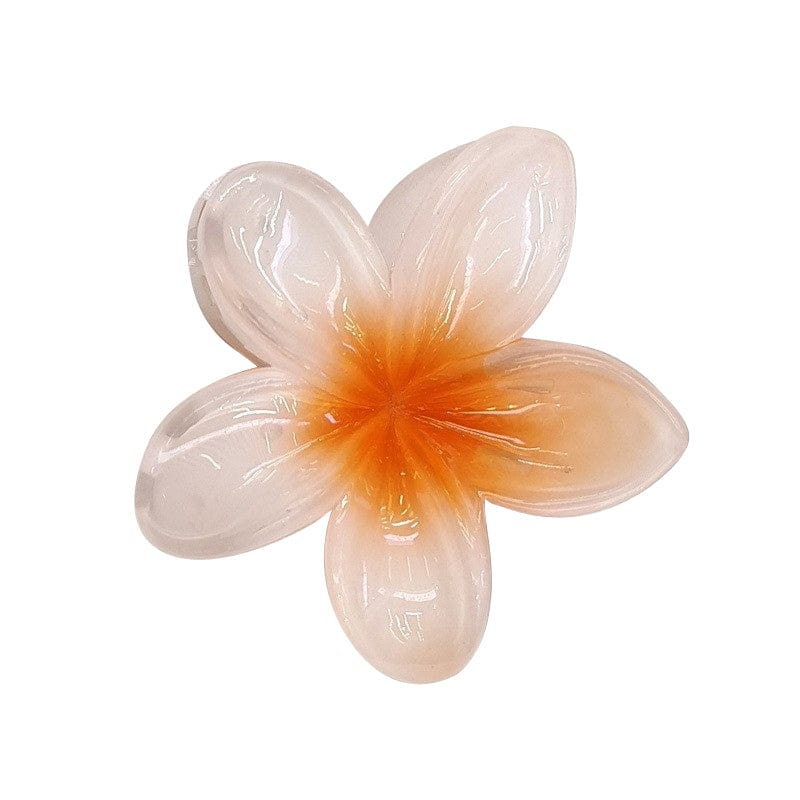 Medium  Orange Plumeria Hair Claw | NueShiny