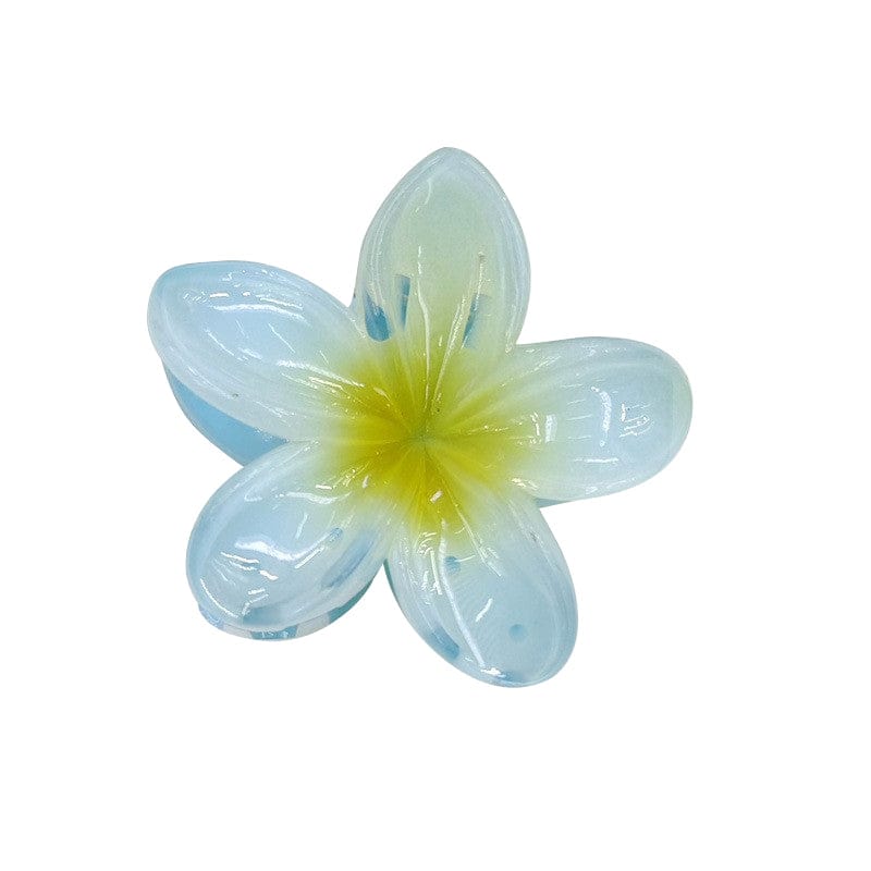 Medium  Blue Plumeria Hair Claw | NueShiny