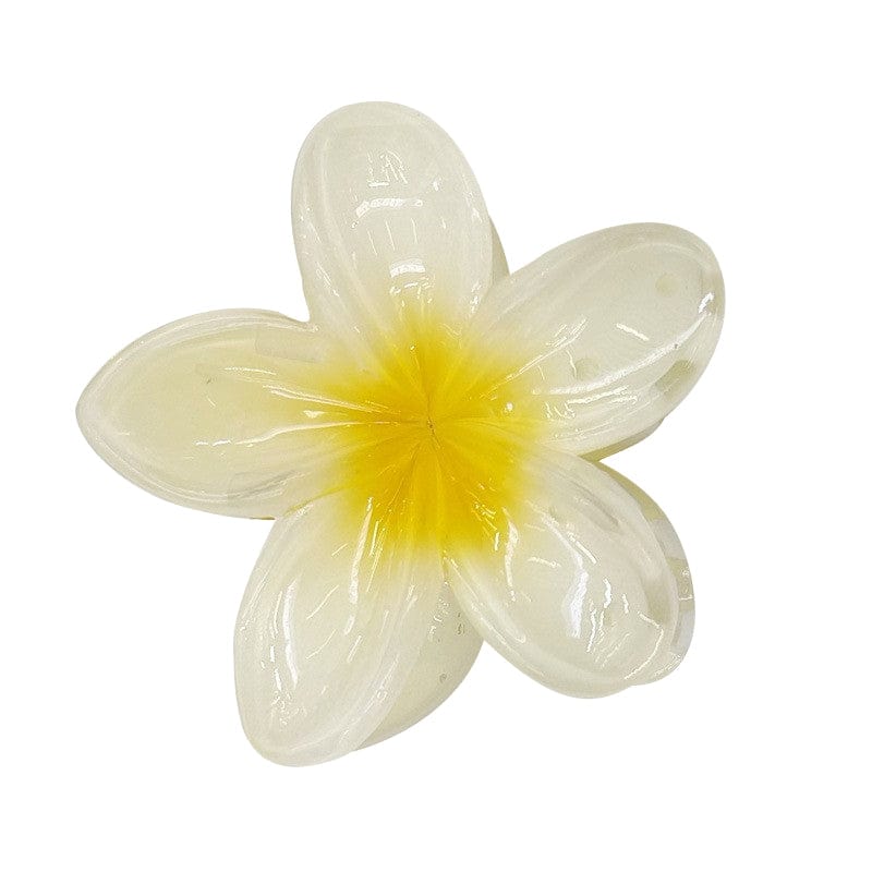 Medium  Yellow Plumeria Hair Claw | NueShiny