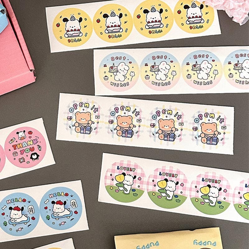 Two pieces of cake bunny sealing stickers | NueShiny