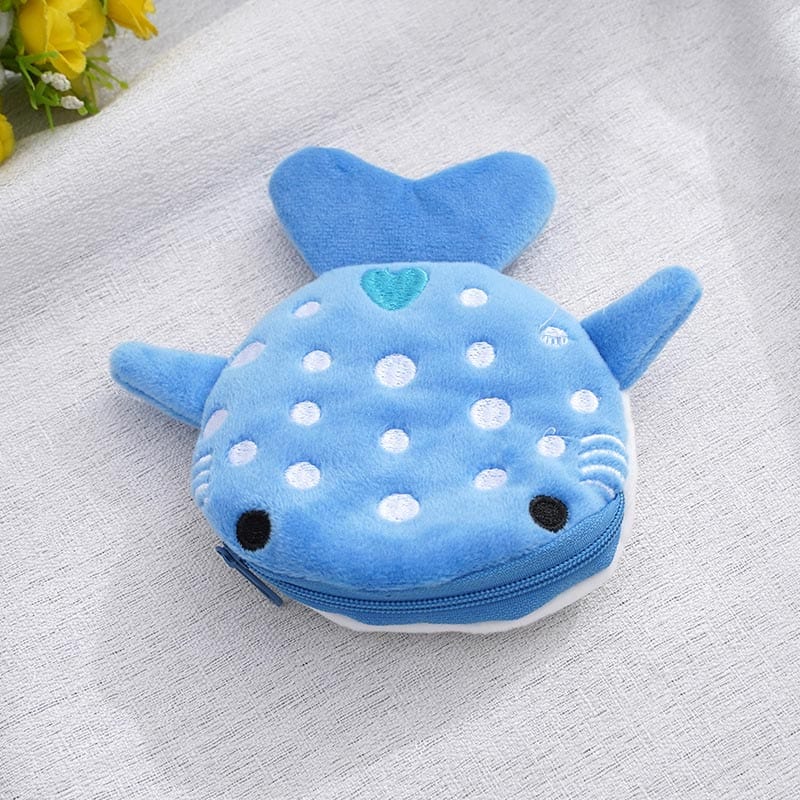 Blue cartoon whale coin purse | NueShiny