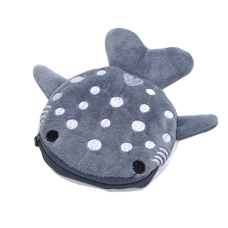 Gray Cartoon Whale Coin Purse | NueShiny