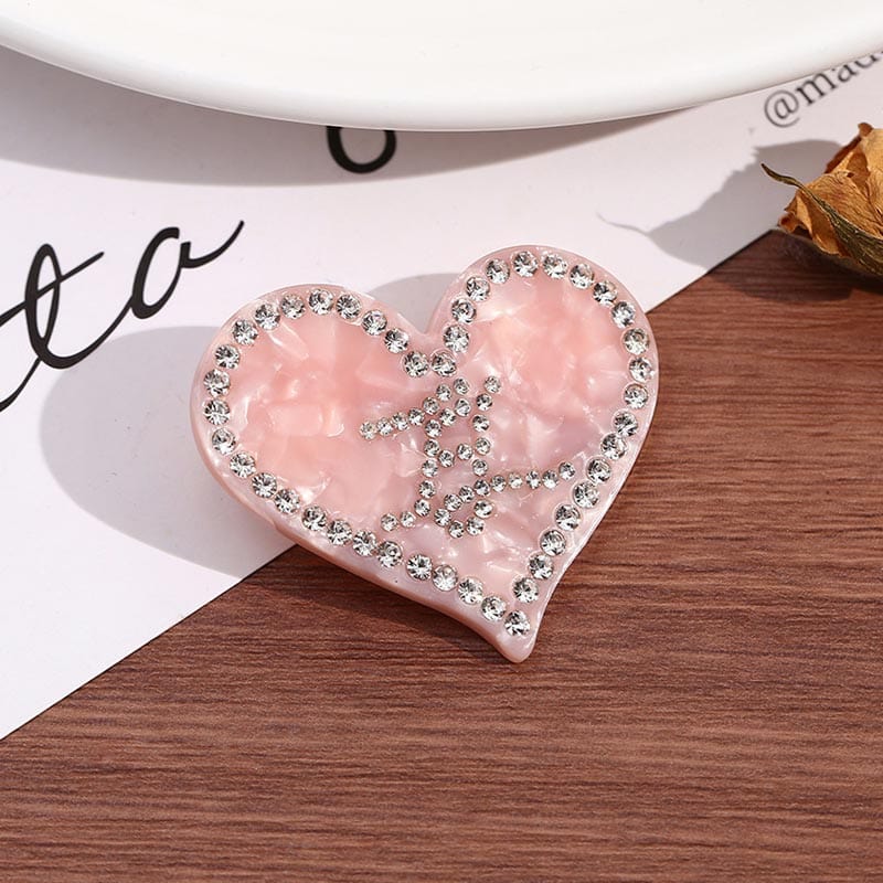 Mini Pink Heart Side Clip | Nueshiny