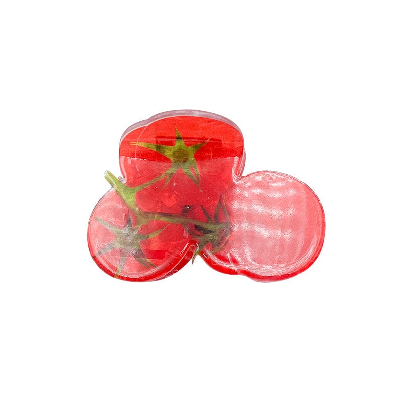 Medium Fruit And Vegetable Series Three Tomatoes Hair Claw | NueShiny