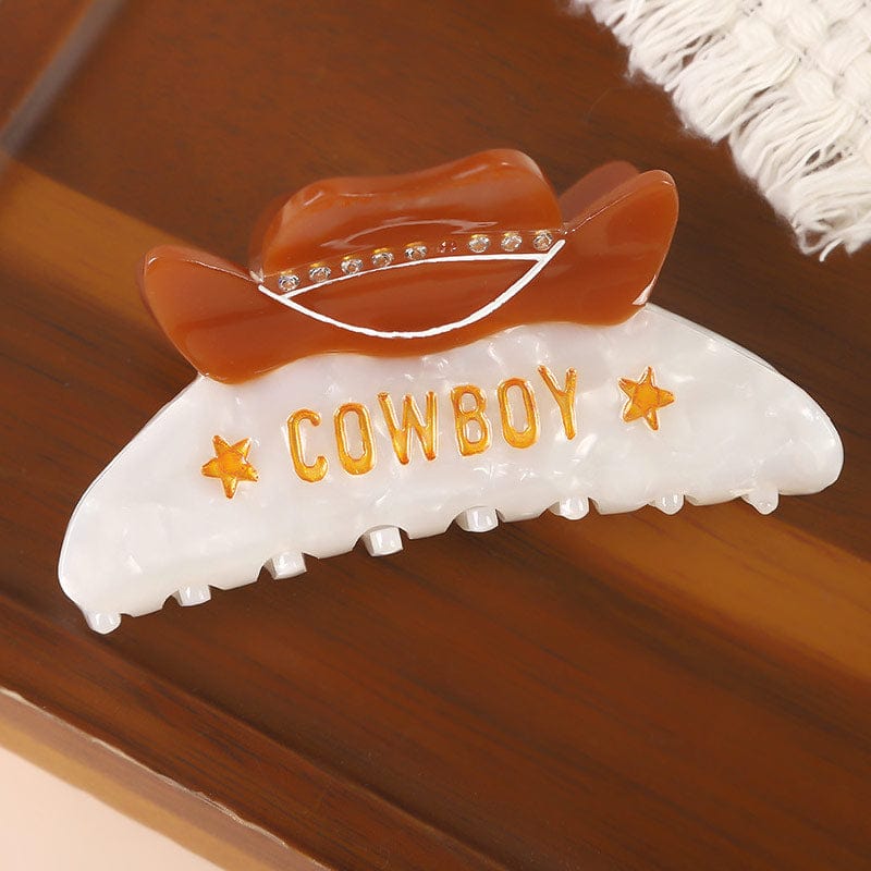 Medium Western Cowboy Hat - White Hair Claw | NueShiny