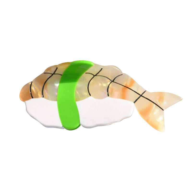 Large Gray Shrimp Sushi Hair Claw | NueShiny