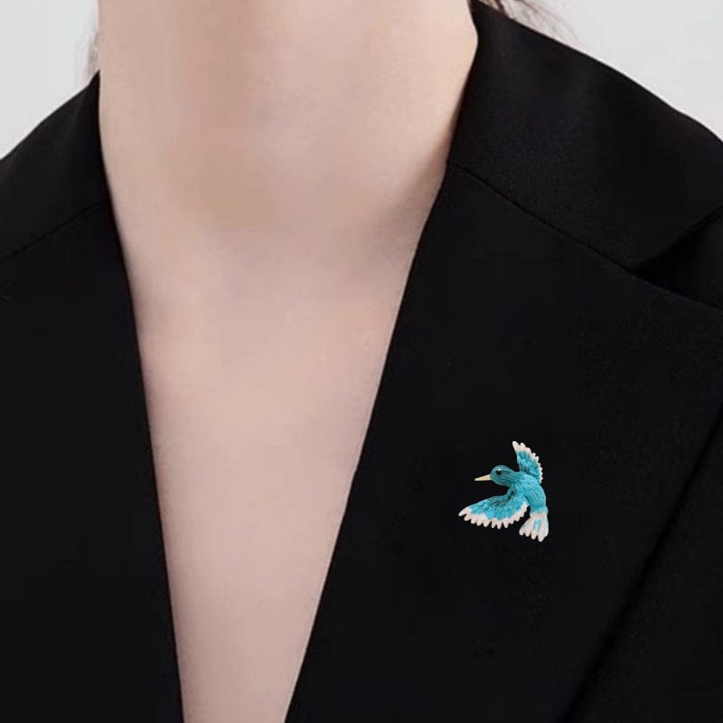 Blue Hummingbird Brooch | NueShiny