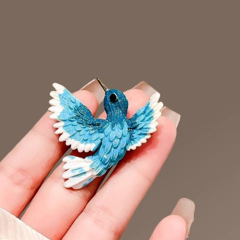 Blue Hummingbird Brooch | NueShiny