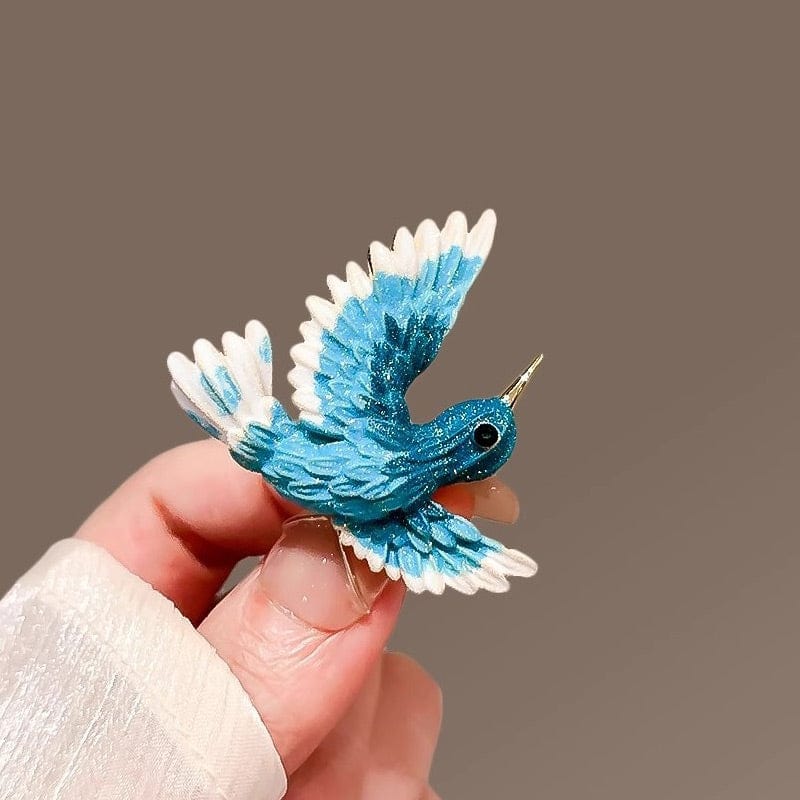 Blue Hummingbird Brooch | NueShiny