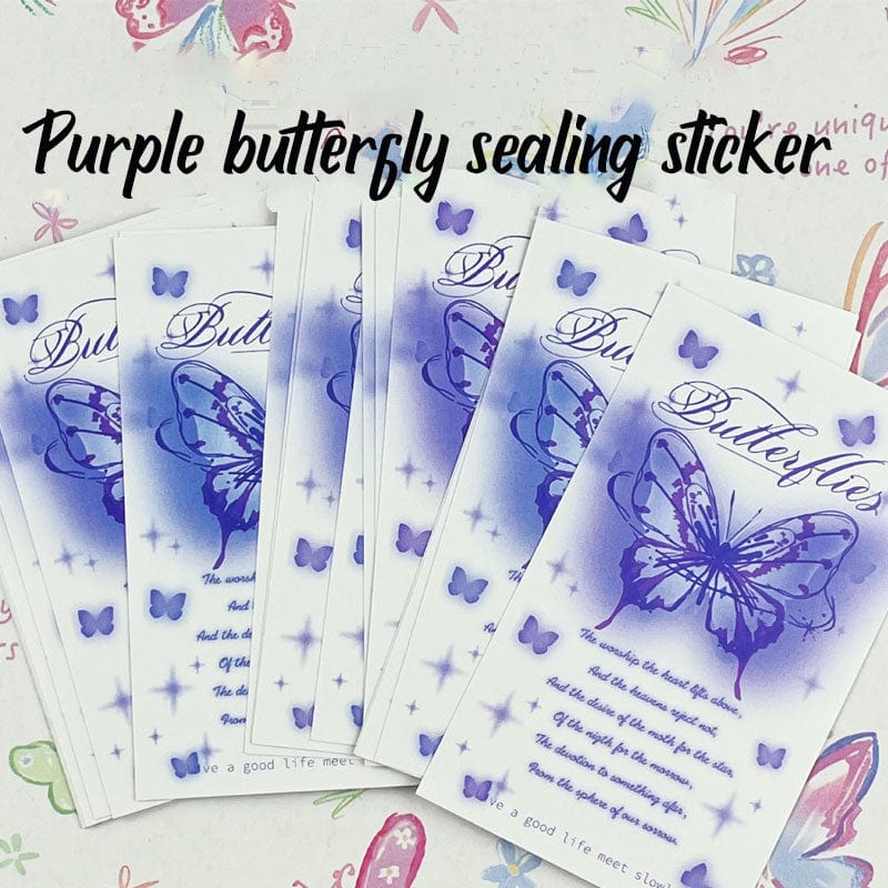 Purple Butterfly Sealing Sticker | NueShiny