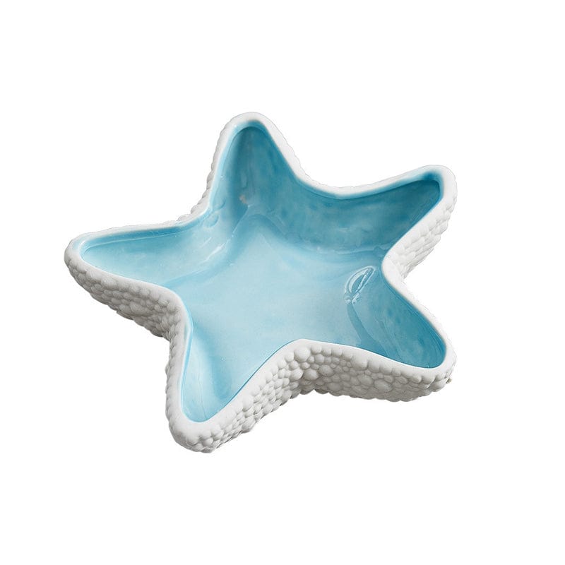 Starfish Ceramic Jewelry Plate - Sea Blue | NueShiny