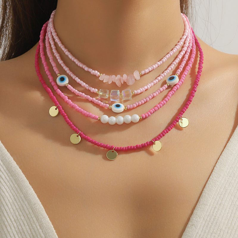 Beaded Necklace Set - A (5 Pcs) | NueShiny