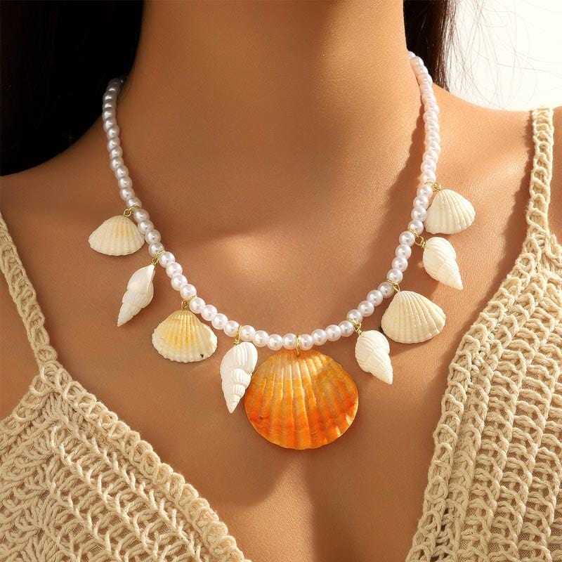 Nine Shell Pearl Necklace | NueShiny