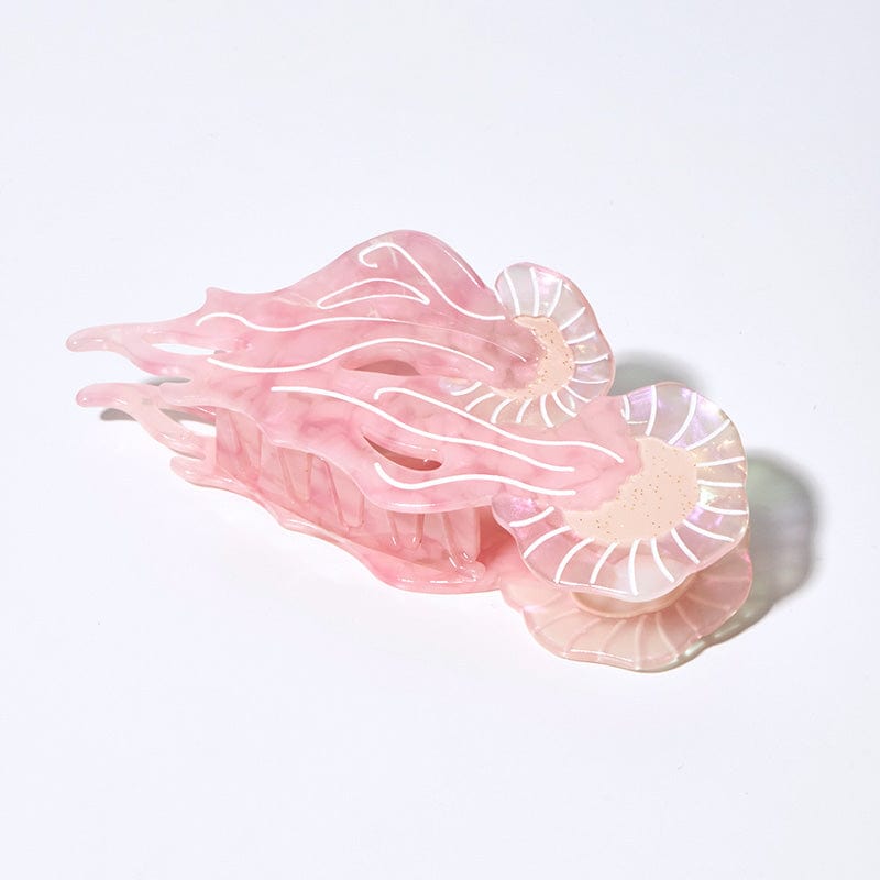Large Mother And Child Jellyfish Pink Hair Claw | NueShiny