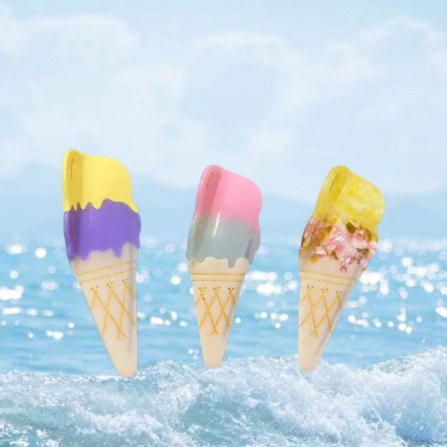 Yellow Purple Sweet Ice Cream Cone Hair Claw丨NueShiny