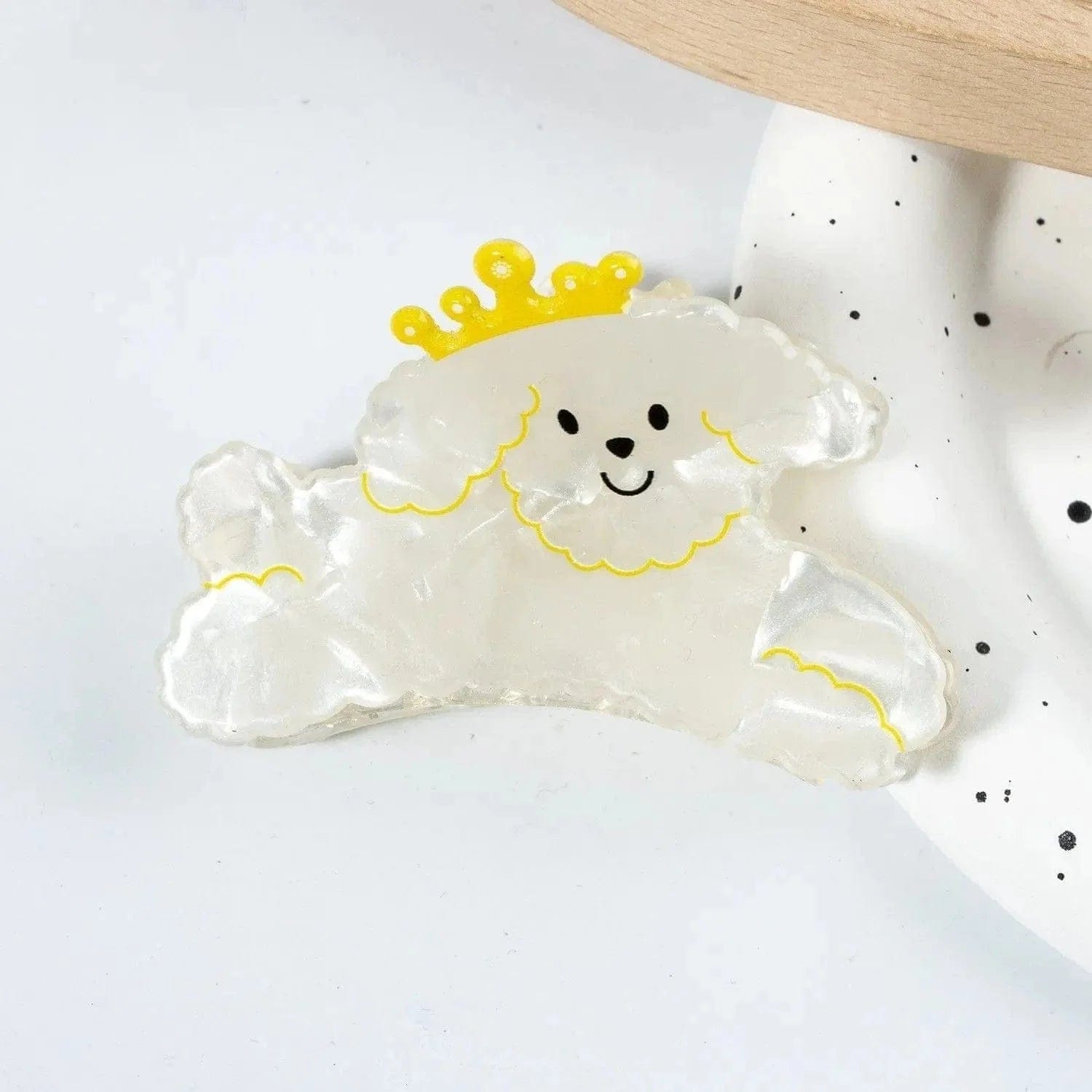 Cute Yellow Crown Cartoon Dog Hair Claw丨NueShiny