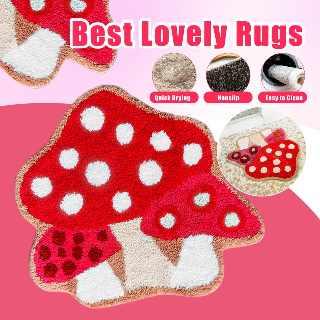 Red Mushroom Rug Kids Cute Carpet丨NueShiny