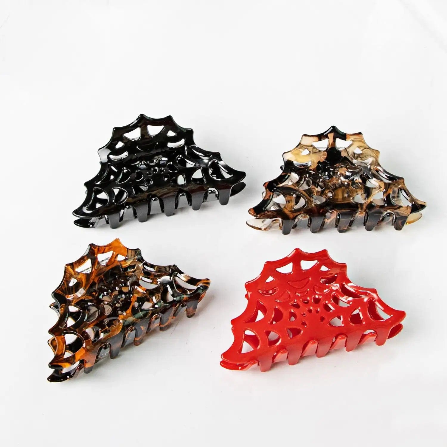 Red Spider Web Halloween Hair Claw Clip丨NueShiny