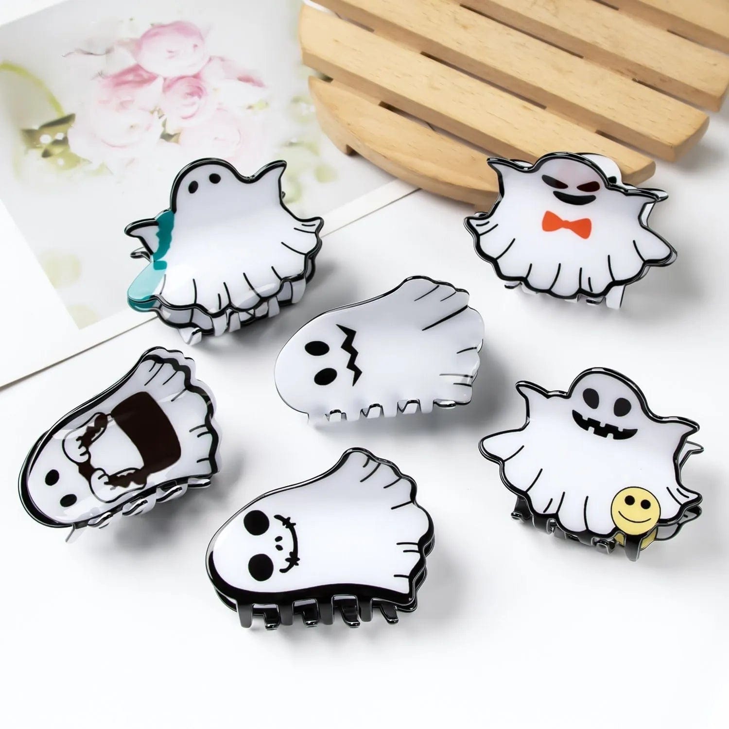 Happy Halloween Ghost Hair Claw Clip丨NueShiny