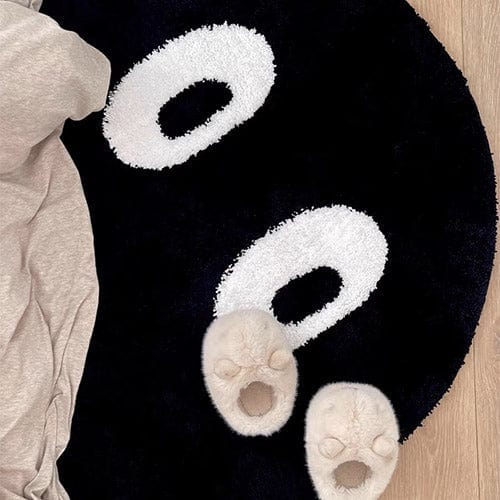 Tufted Black Eyes Eyeballs Circle Plush Decoration丨NueShiny