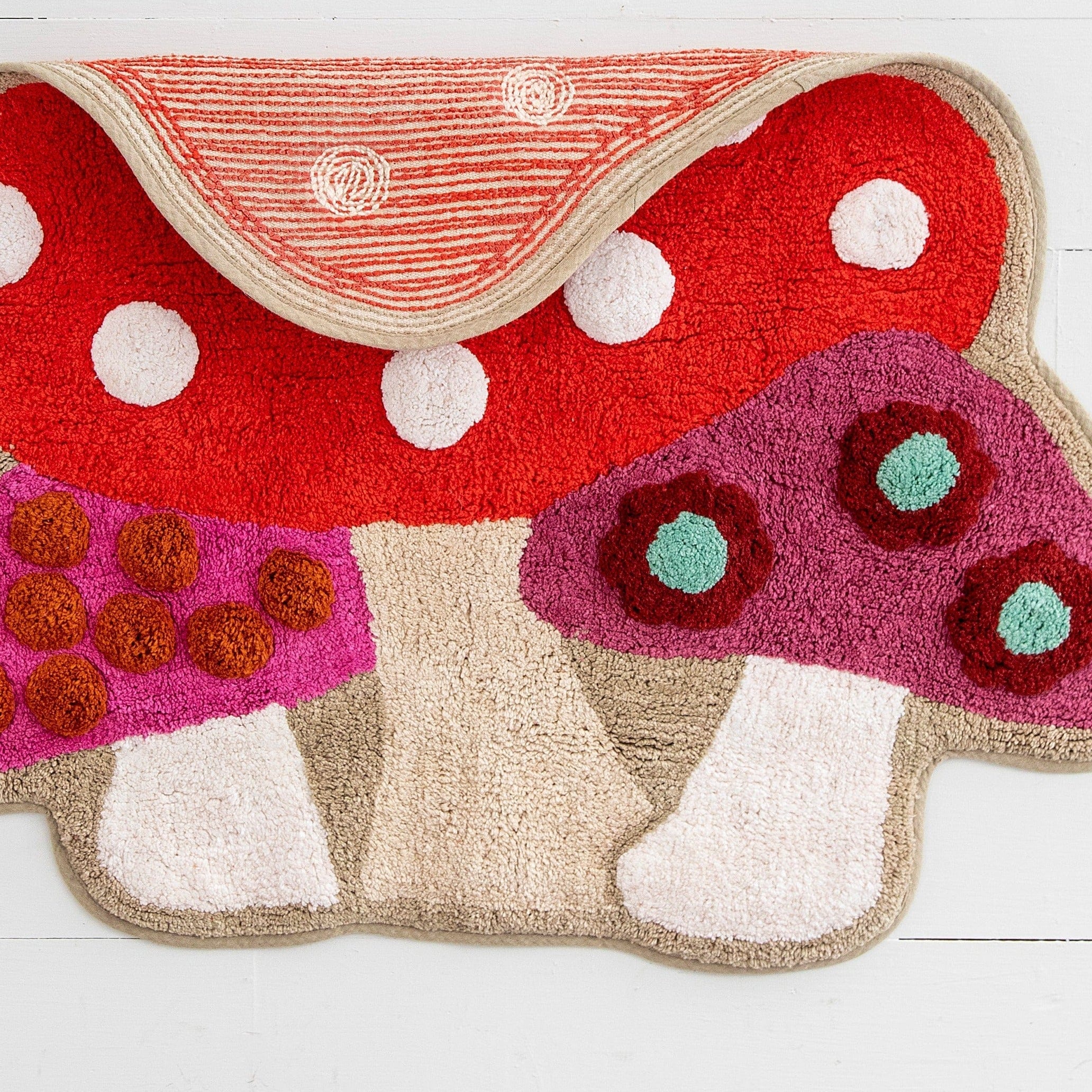 Red Mushroom Rug Kids Cute Carpet丨NueShiny