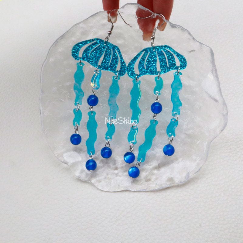 Jellyfish w Tassel Earrings丨NueShiny