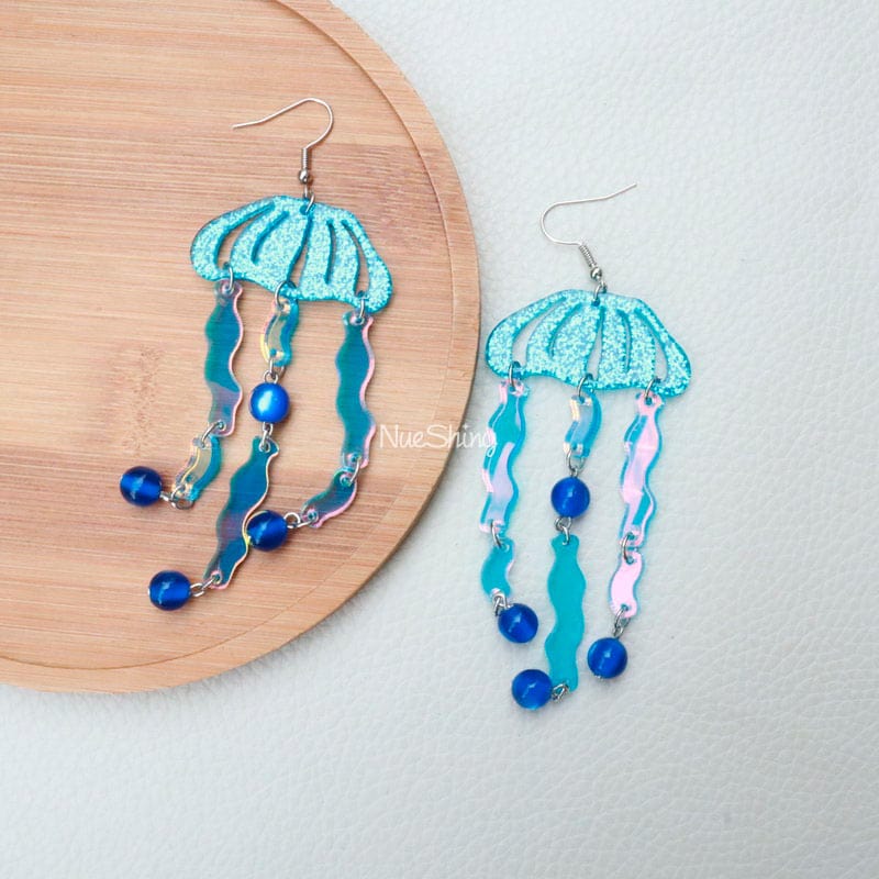 Jellyfish w Tassel Earrings丨NueShiny