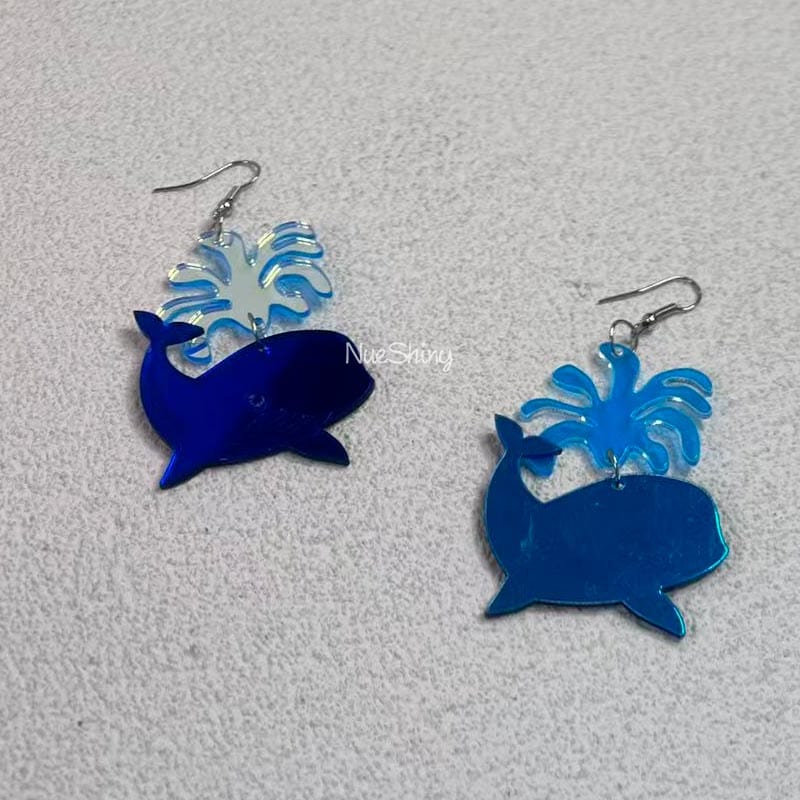 Blue Whale Earrings丨NueShiny