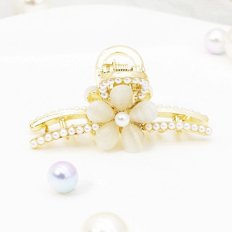 Flower Pearl Premium Shark Hair Claw