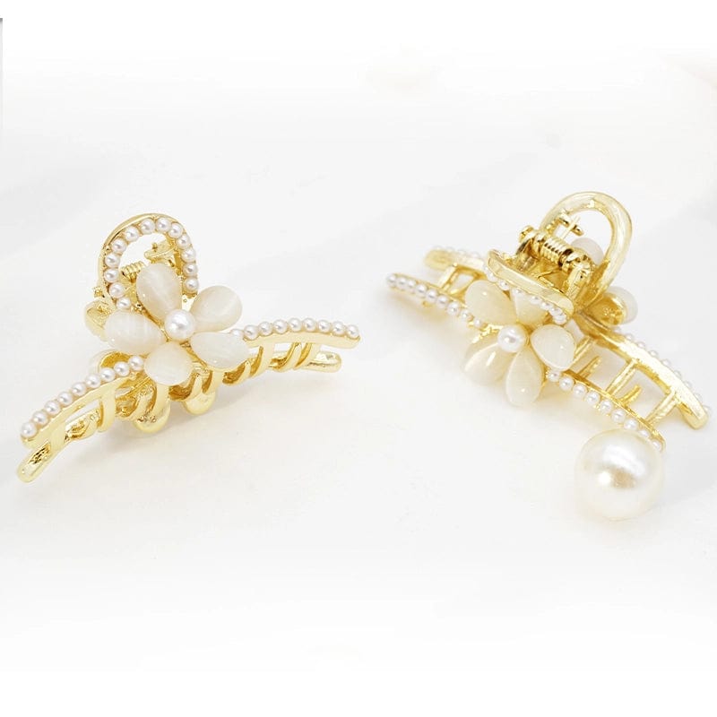 Flower Pearl Premium Shark Hair Claw