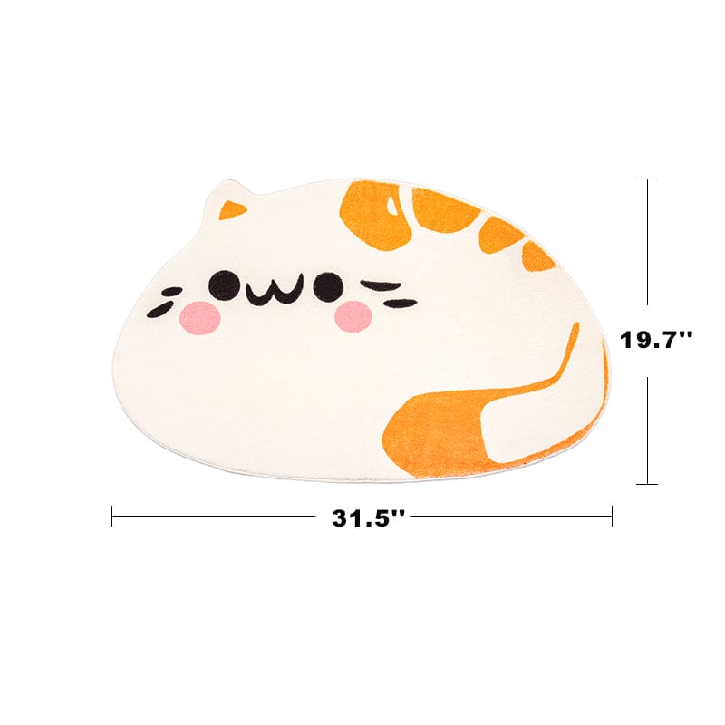 Orange Cat Pet Rug For Bedroom丨NueShiny