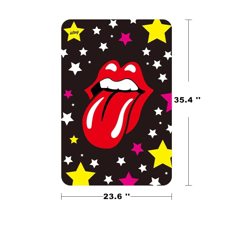 Original Design Rock Live- Red Big Tongue Rug丨NueShiny