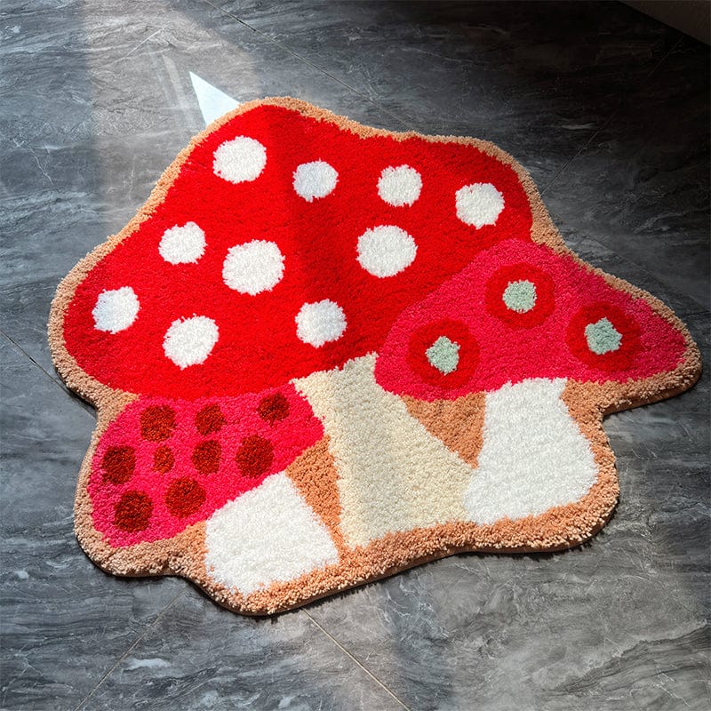 Red Mushroom Rug Kids Cute Carpet丨NueShiny