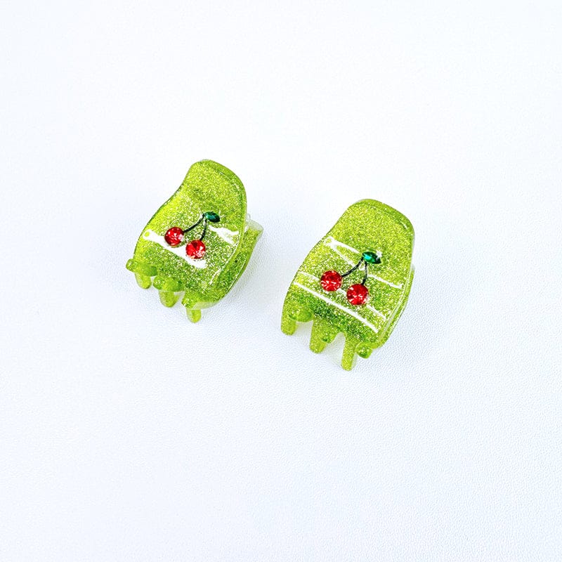 Y2K Green Cherry Hair Claw (4 PCs)