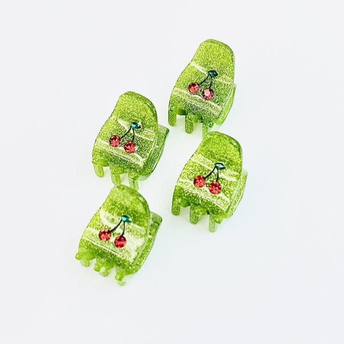 Y2K Green Cherry Hair Claw (4 PCs)