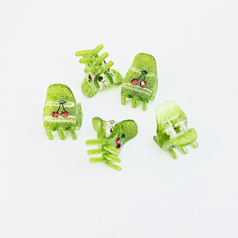 Y2K Green Cherry Hair Claw (4 PCs)