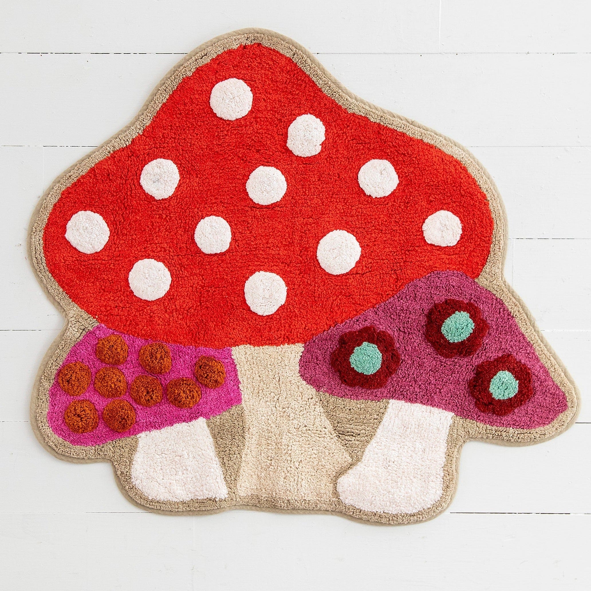 Red Mushroom Rug Kids Cute Carpet丨NueShiny