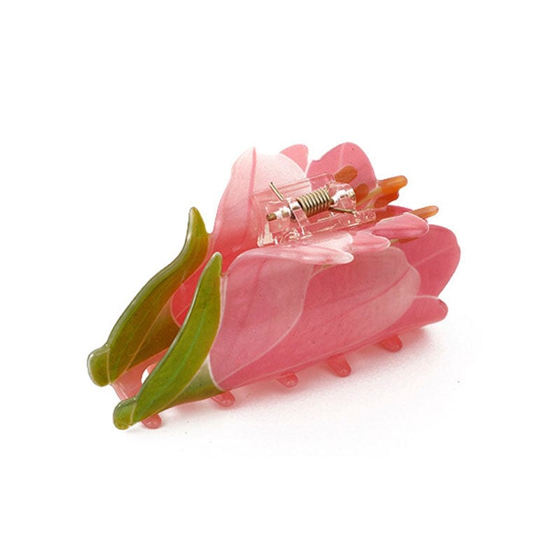 A Pink Flower Hair Claw Clip丨NueShiny