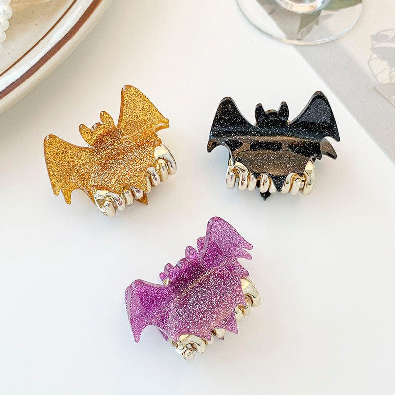 Assorted Color Halloween Bat Hair Claw Clips