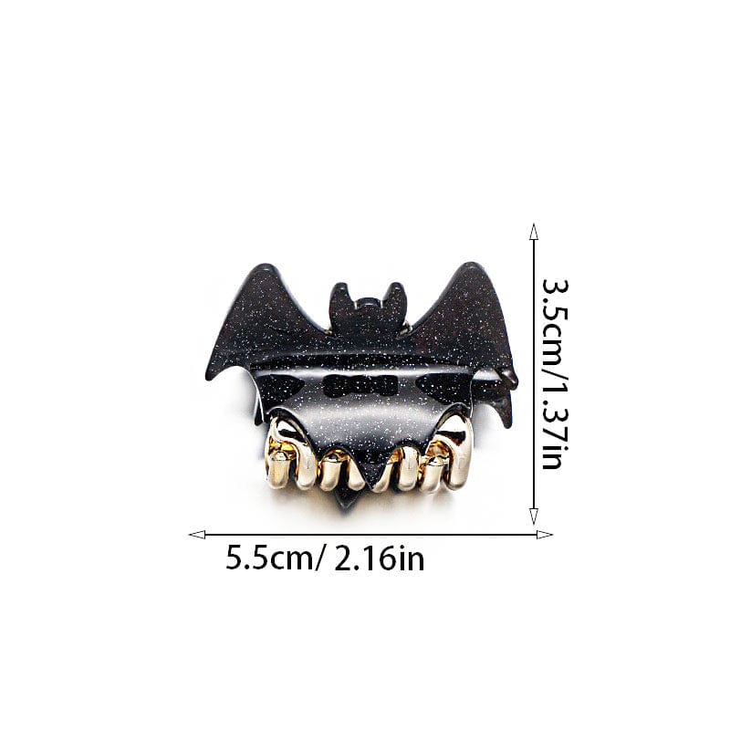 Assorted Color Halloween Bat Hair Claw Clips