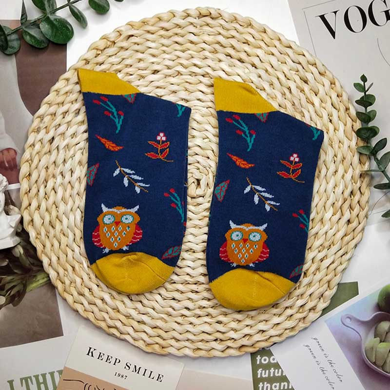 Orange Owl Socks丨NueShiny