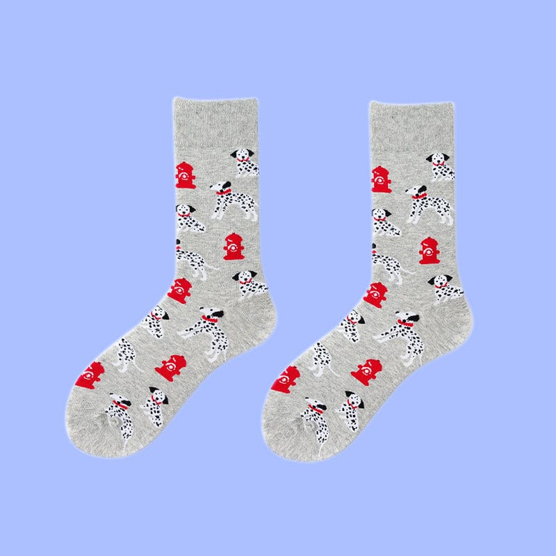 Grey Dalmatian Socks丨NueShiny