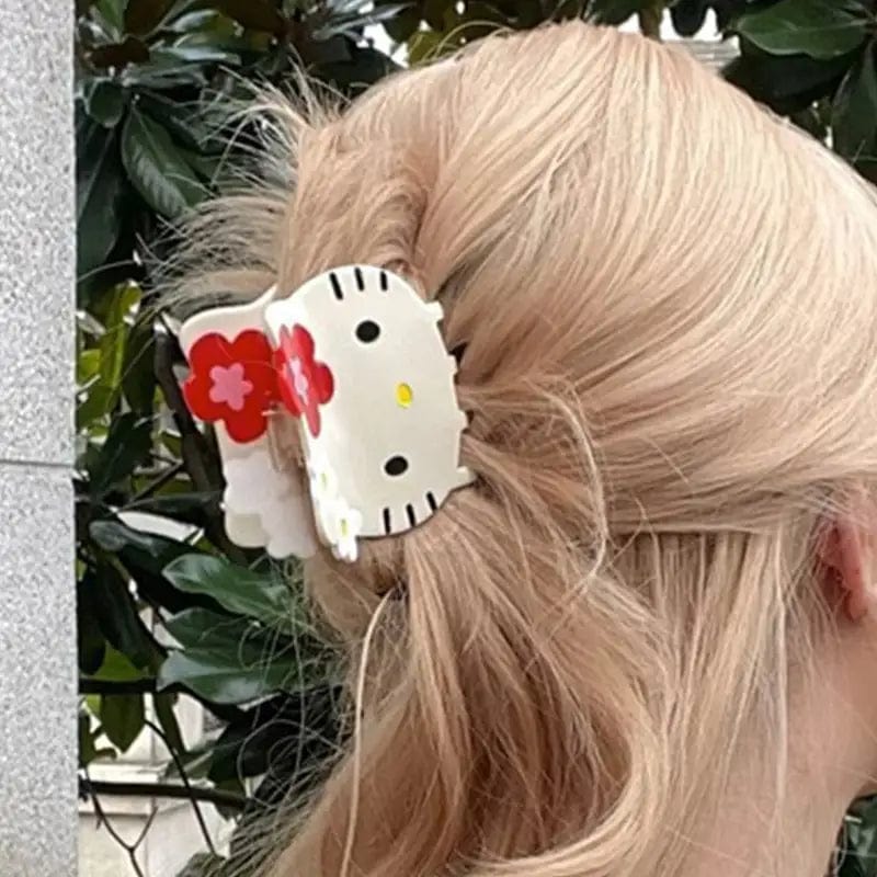 White Kitty Cartoon Hair Claw Clip丨NueShiny