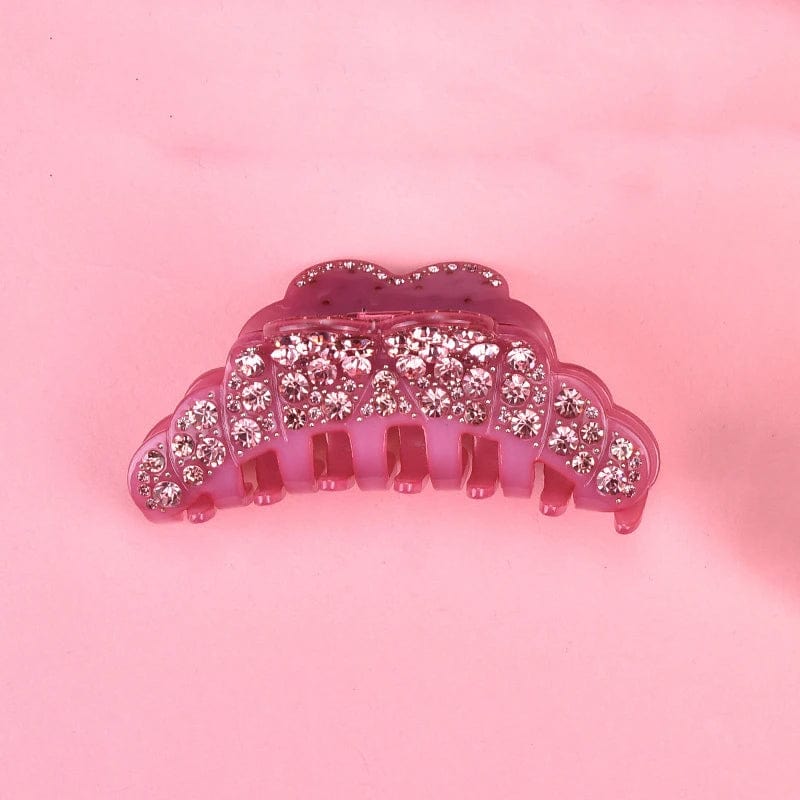 Brilliant Rhinestone Pink Hair Claw丨NueShiny